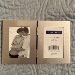 Silver plate side by side small picture frames